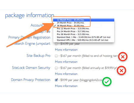 Select an account plan