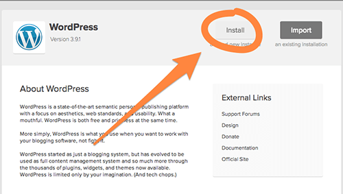 Click Install Button