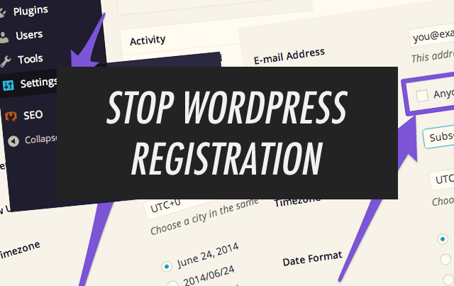 Prevent WordPress Registration