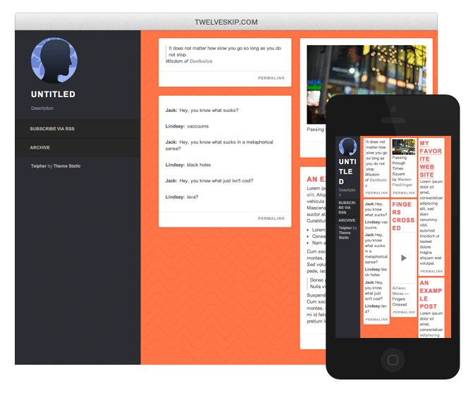 Telpher Tumblr Theme