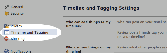Select Timeline and Tagging