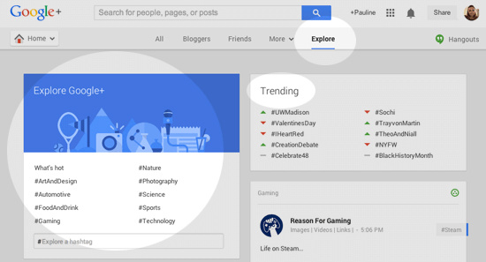 Find Trending Topics on Google Plus