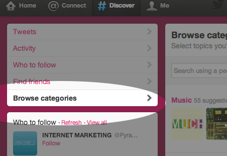 Click Browse Category option