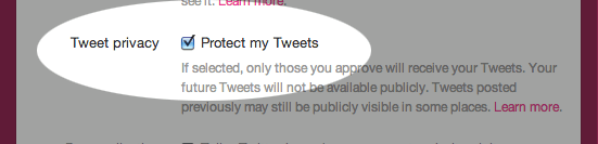 Protect Tweets