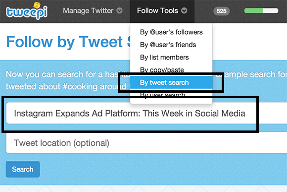 tweet search