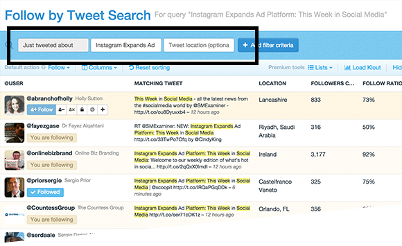 tweet search
