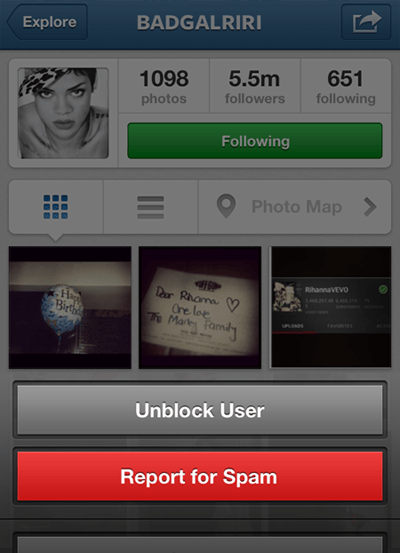 unblock user on instagram