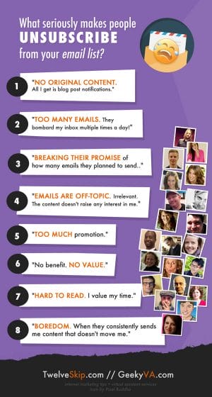 What Seriously Makes People Unsubscribe From Your Email List? #emailmarketing #internetmarketing #newsletters
