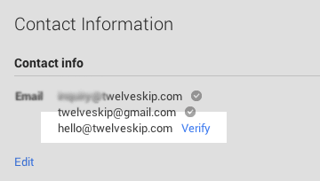 Verify Email Google Plus