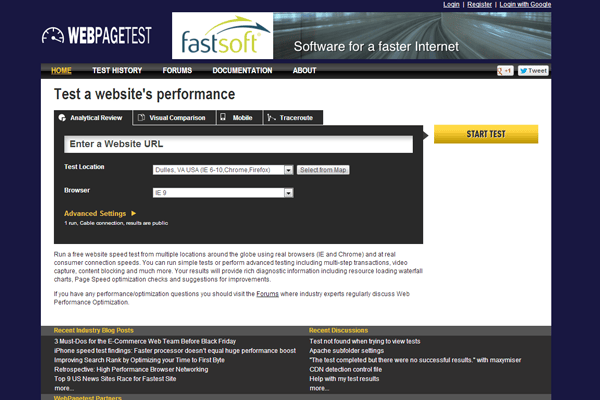 WebPageTest