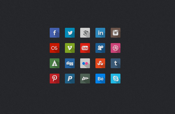 Long Shadow Flat Design