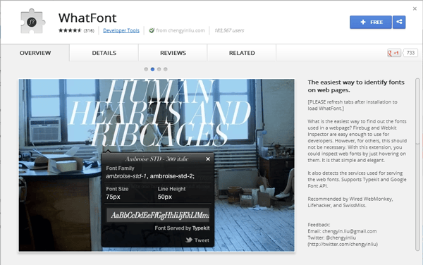 WhatFontCrome