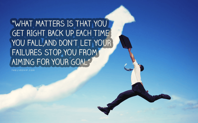 what matters most is you get right back up