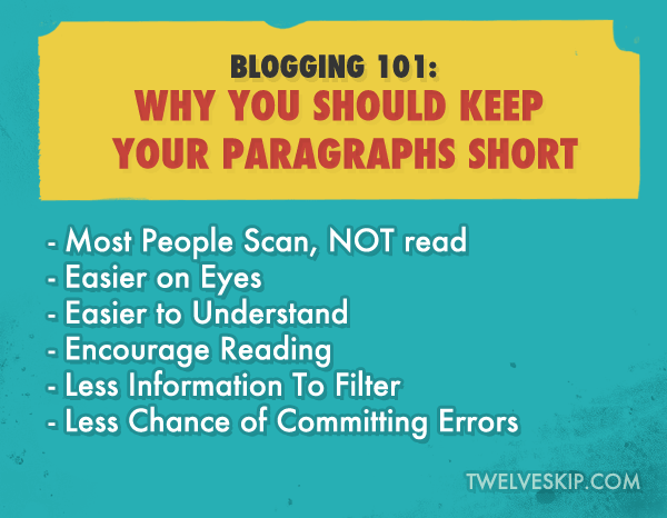 WHY YOU NEED TO USE Short Paragraphs on Your Blog Posts