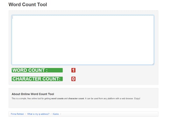 WordCountTool