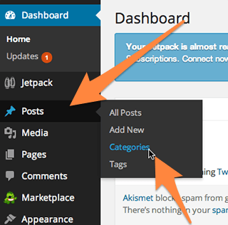 Create categories
