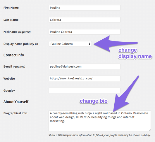 Configure your authorbox