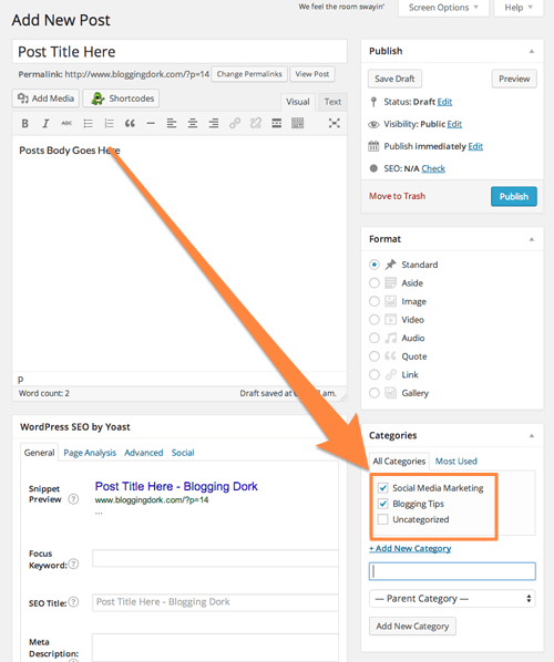 Assign Categories