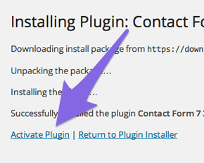 Activate contact form