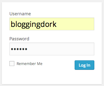 Login to your WordPress account