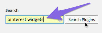 Search for pinterest widgets