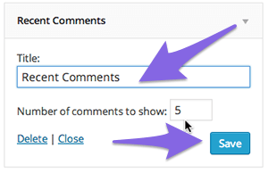 View your latest comments on sidebar