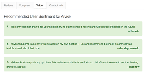 SiteGeek is using Tweets