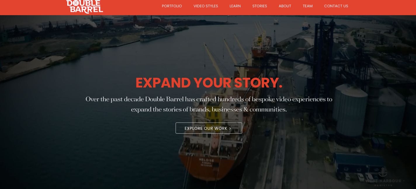 Double Barrel Studios Website for Branding and Web Design