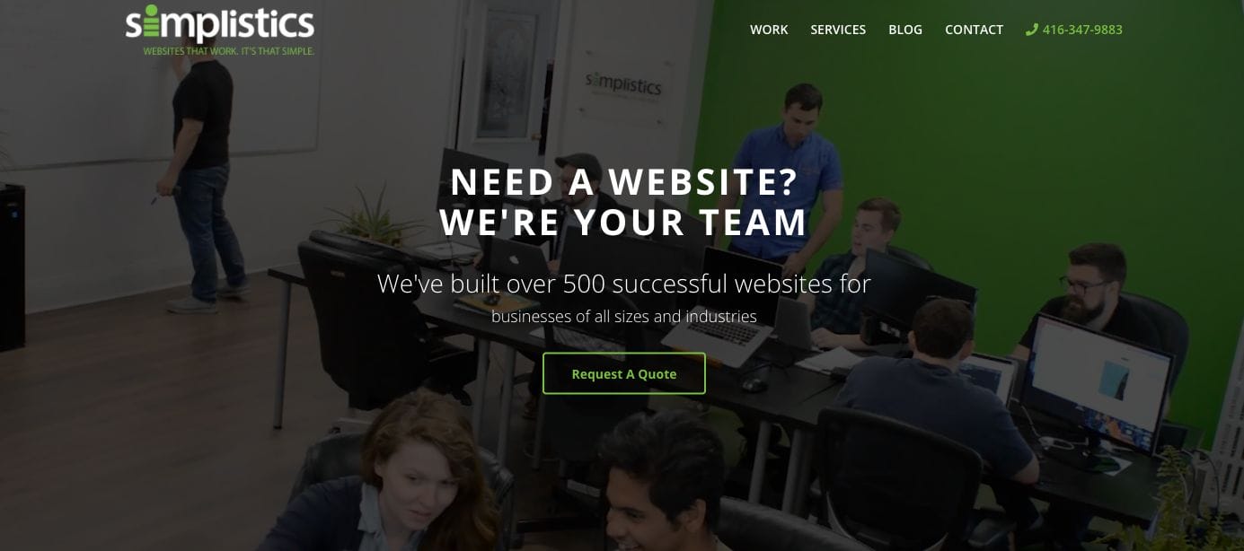 Simplistics WordPress Web Designers and Developers in Toronto