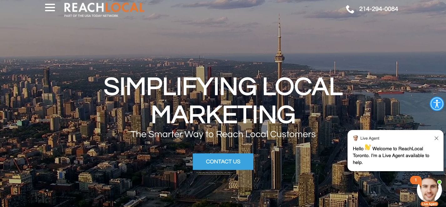 Reach Local Toronto Website in WordPress