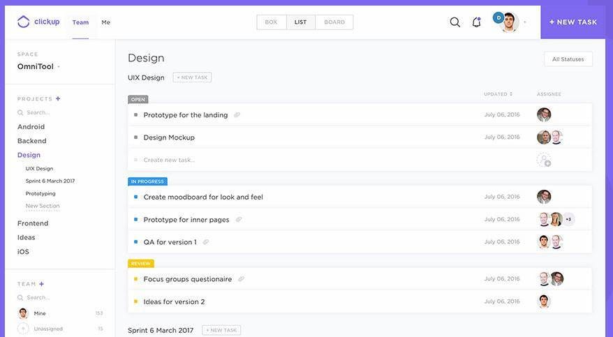 apps for team tasks and projects