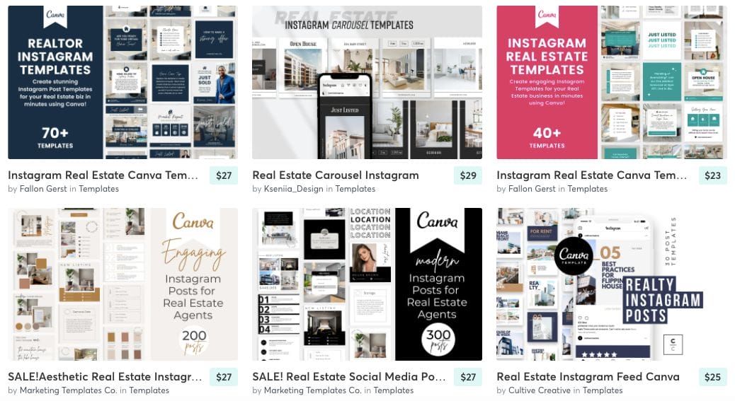creative template real estate social media post