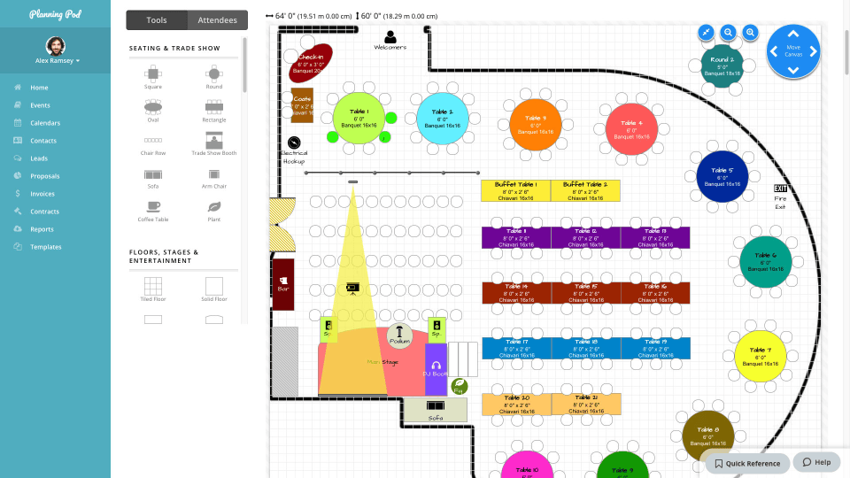 floor plan for events