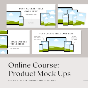 Online Course Marketing: Product Mockups Template