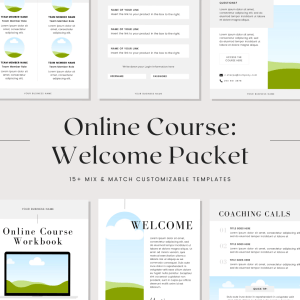 Online Course Welcome Packet Templates