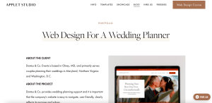 applet studio Web Design Companies for Wedding Planners