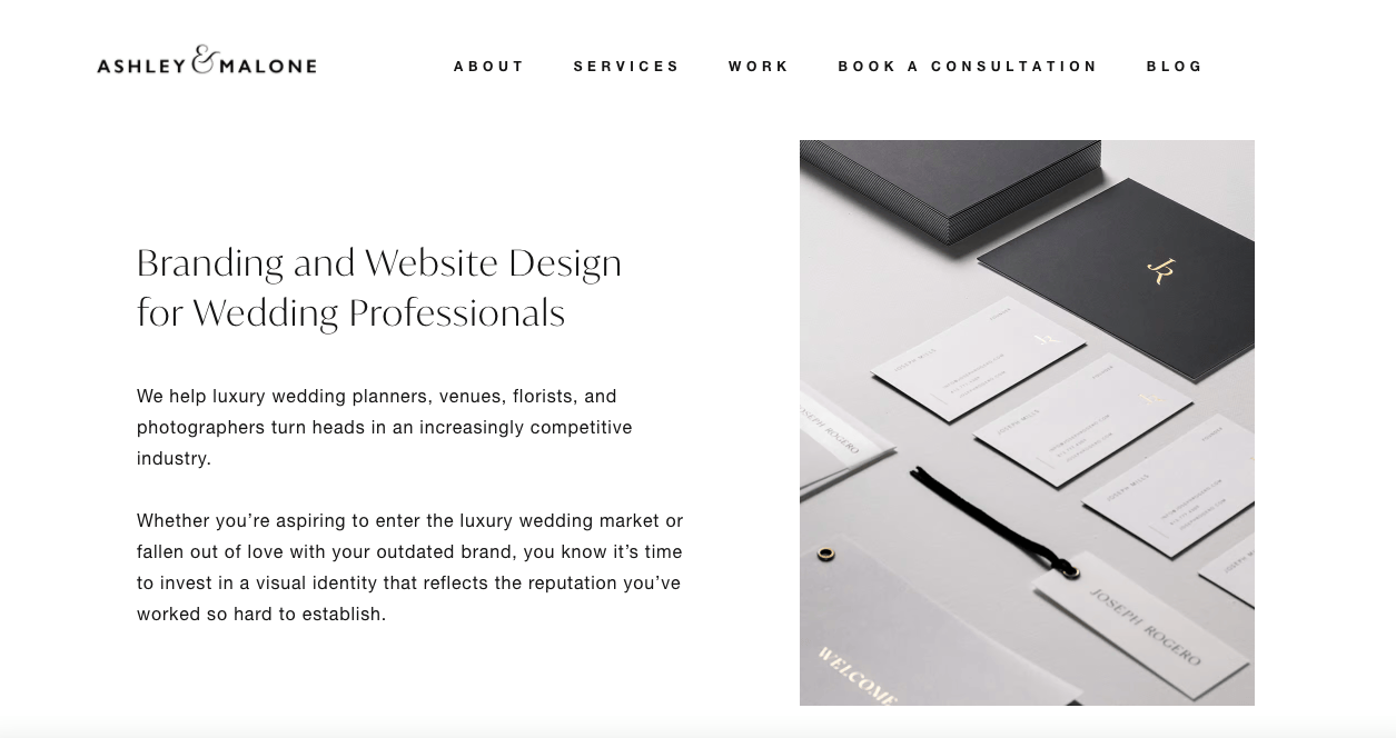 ashley malone Web Design Companies for Wedding Planners