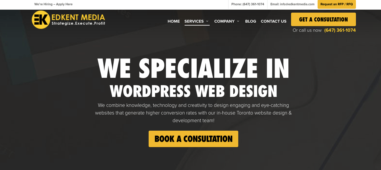 edkent media WordPress Web Designers in Toronto