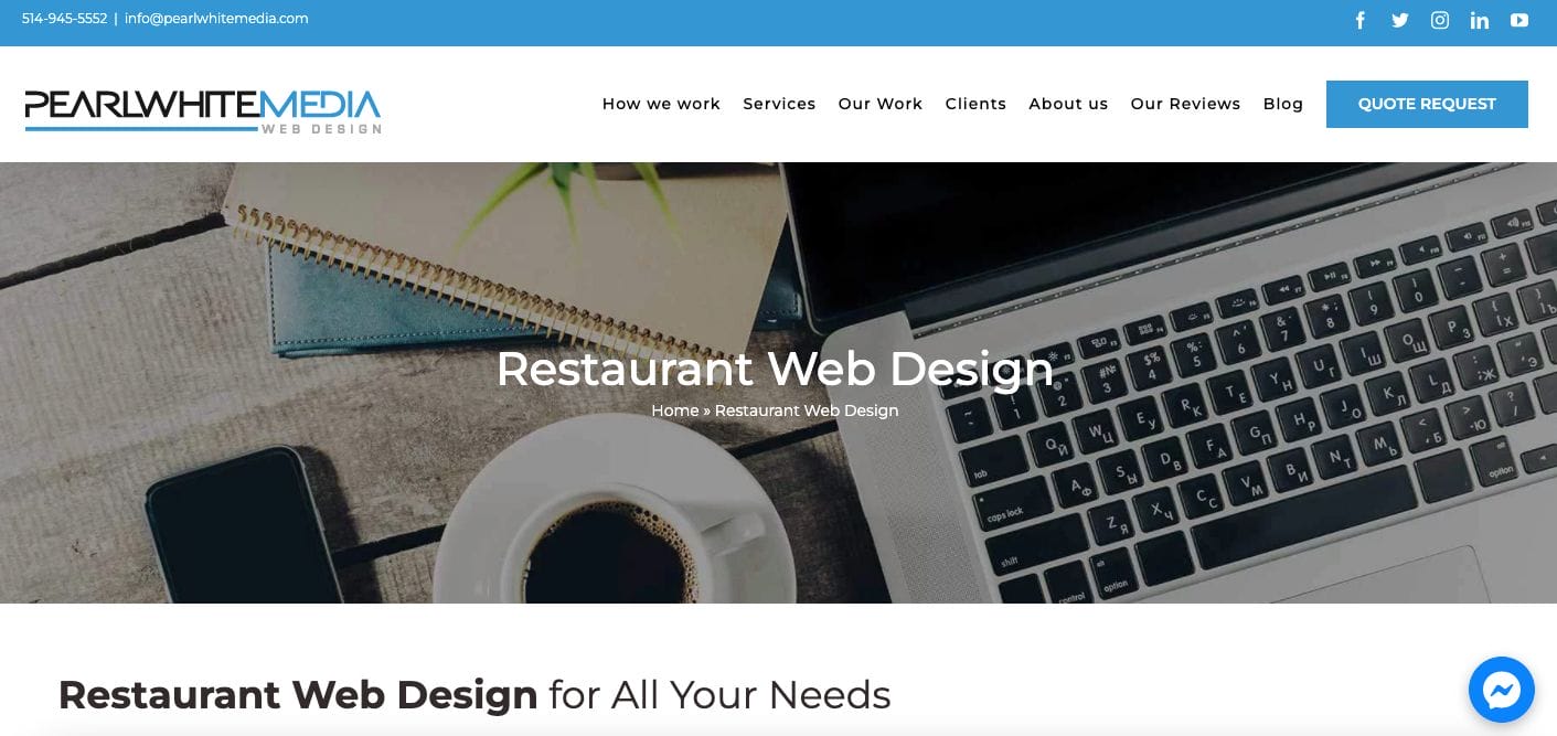 pearl white media web design companies for hospitality toronto