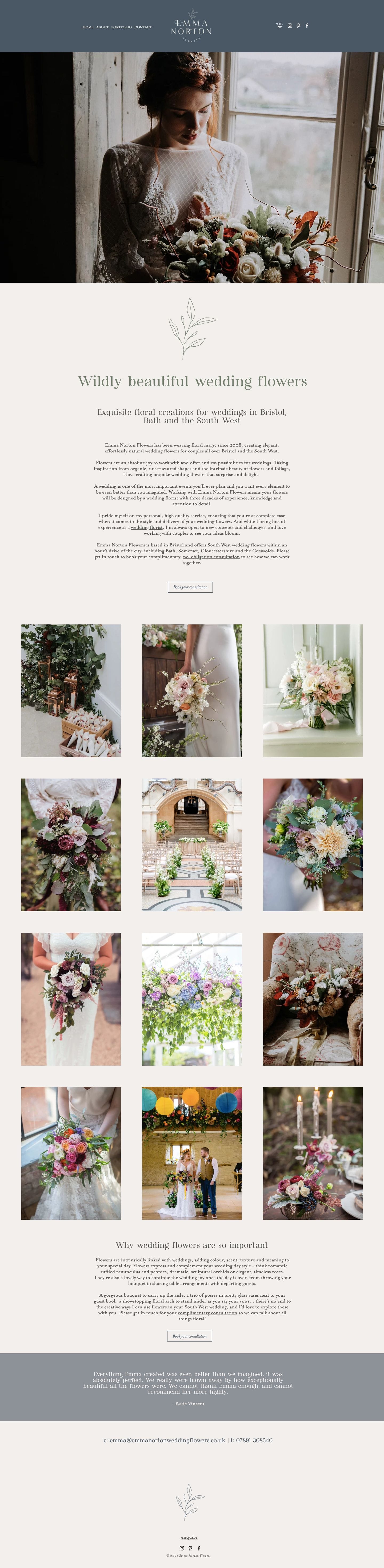 Emma Norton wedding florist websites