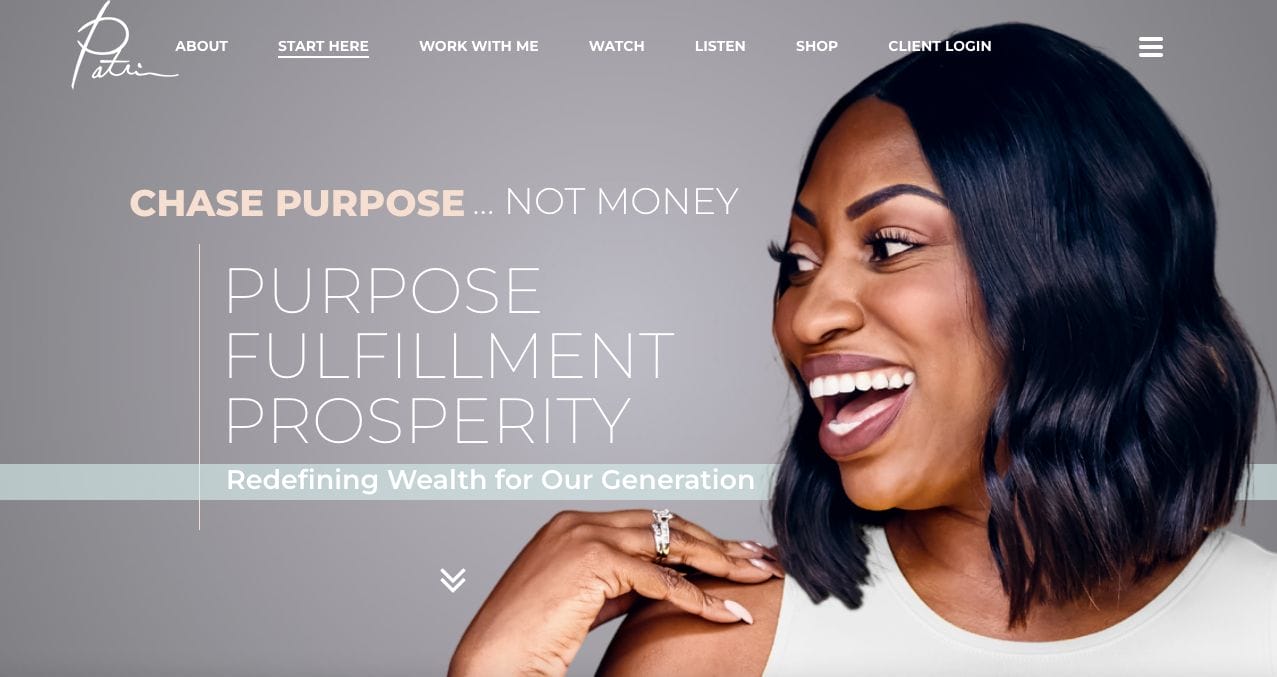 Patrice Washington Life Coach Website Design Examples