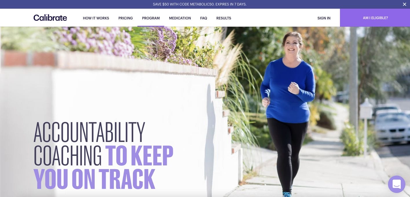 calibrate coaching weight loss coach websites