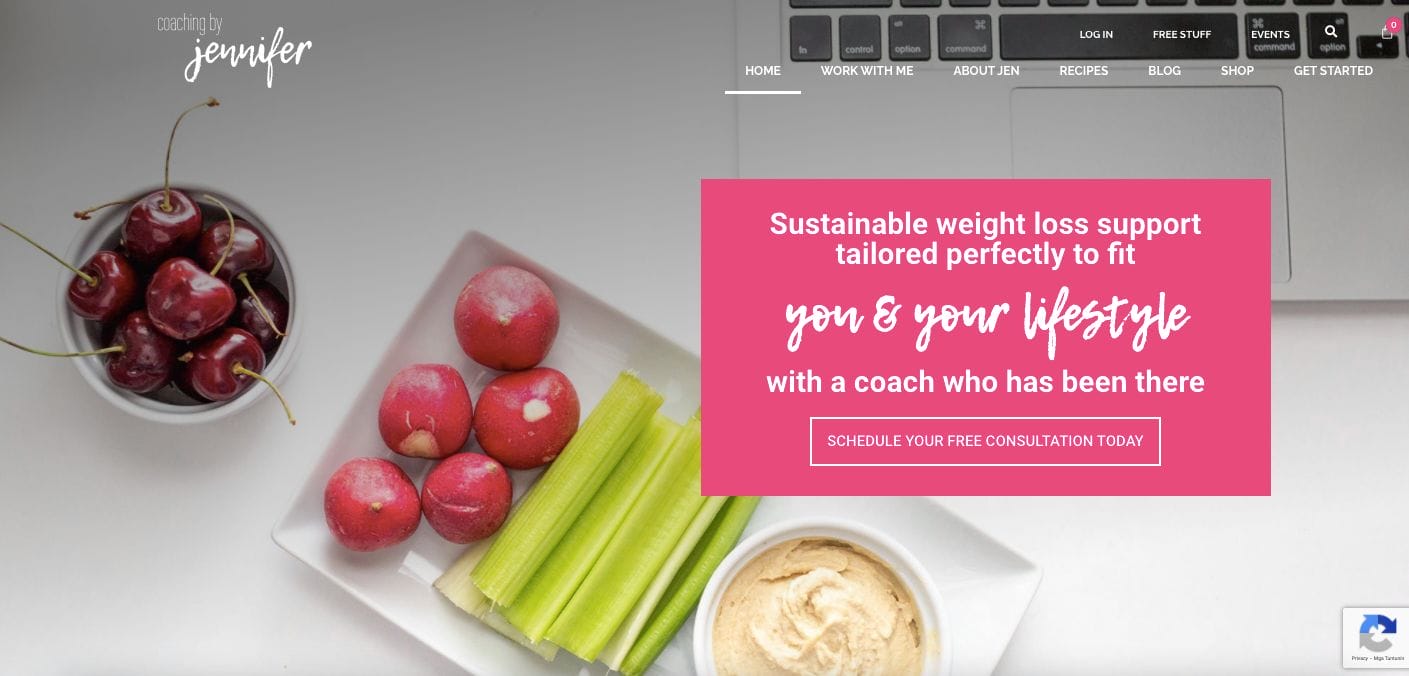 coaching by jennifer weight loss coach website