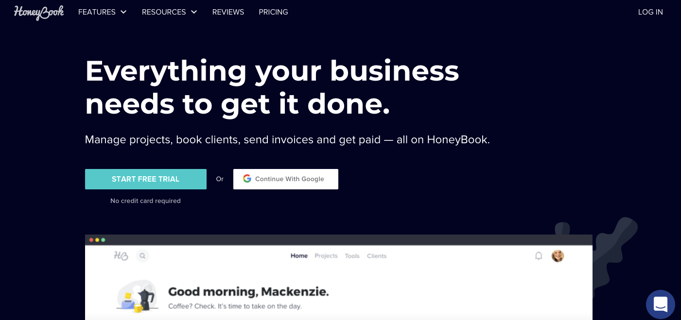 honeybook crm tools