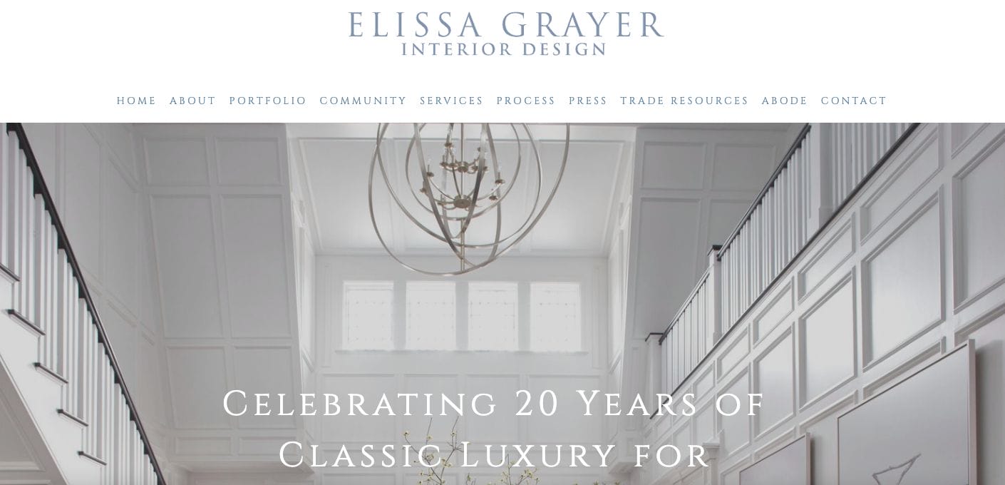 Elissa Greyer Interior Design Website