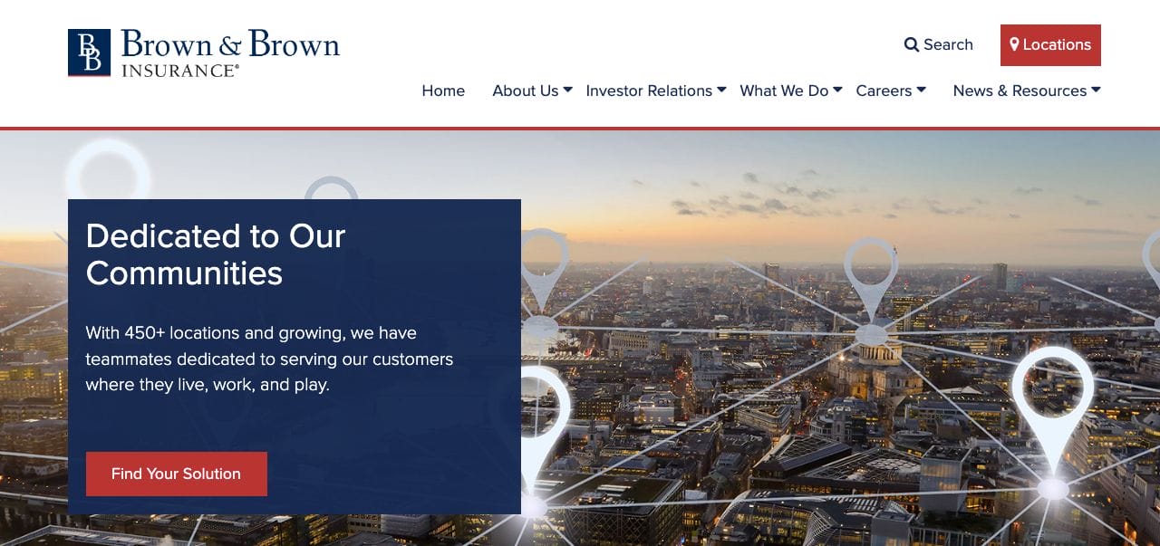 Brown & Brown Website Inspiration Insurance Agents