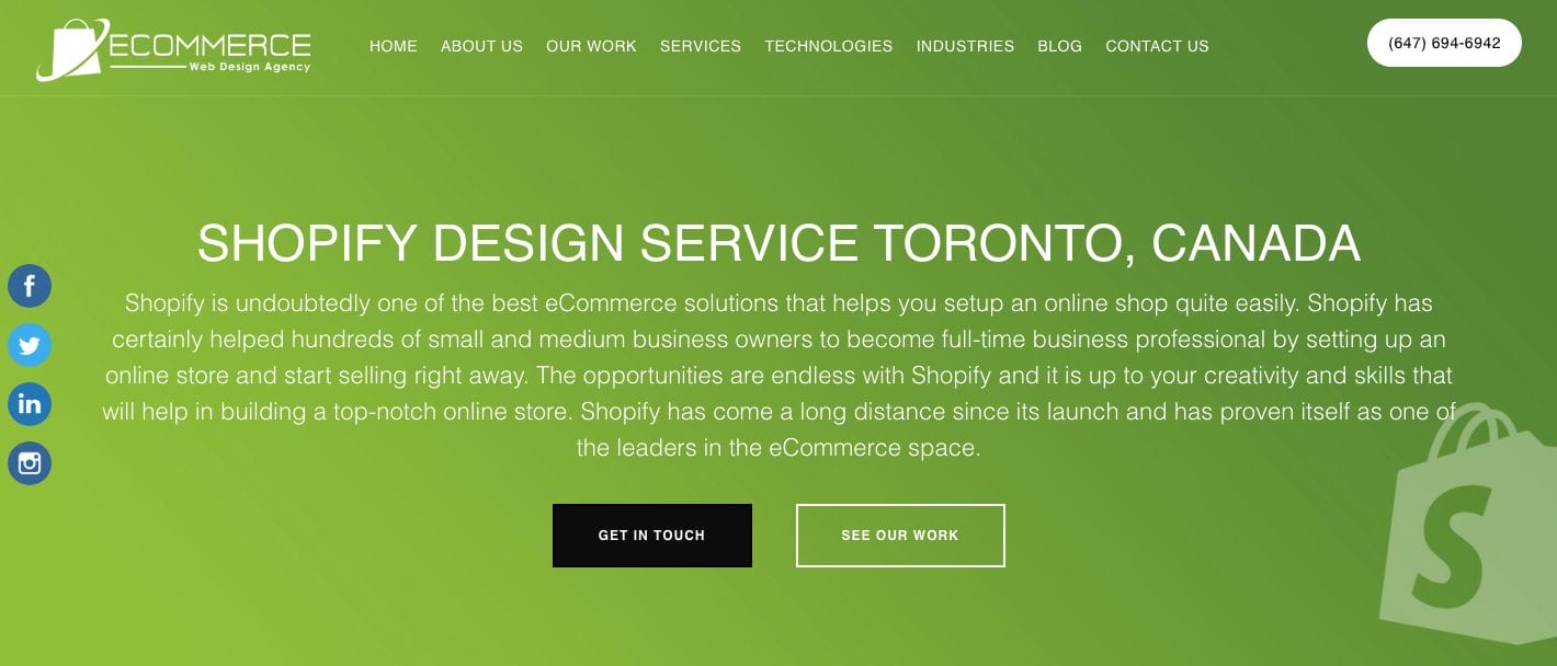 Ecommerce Web Design Agency Shopify