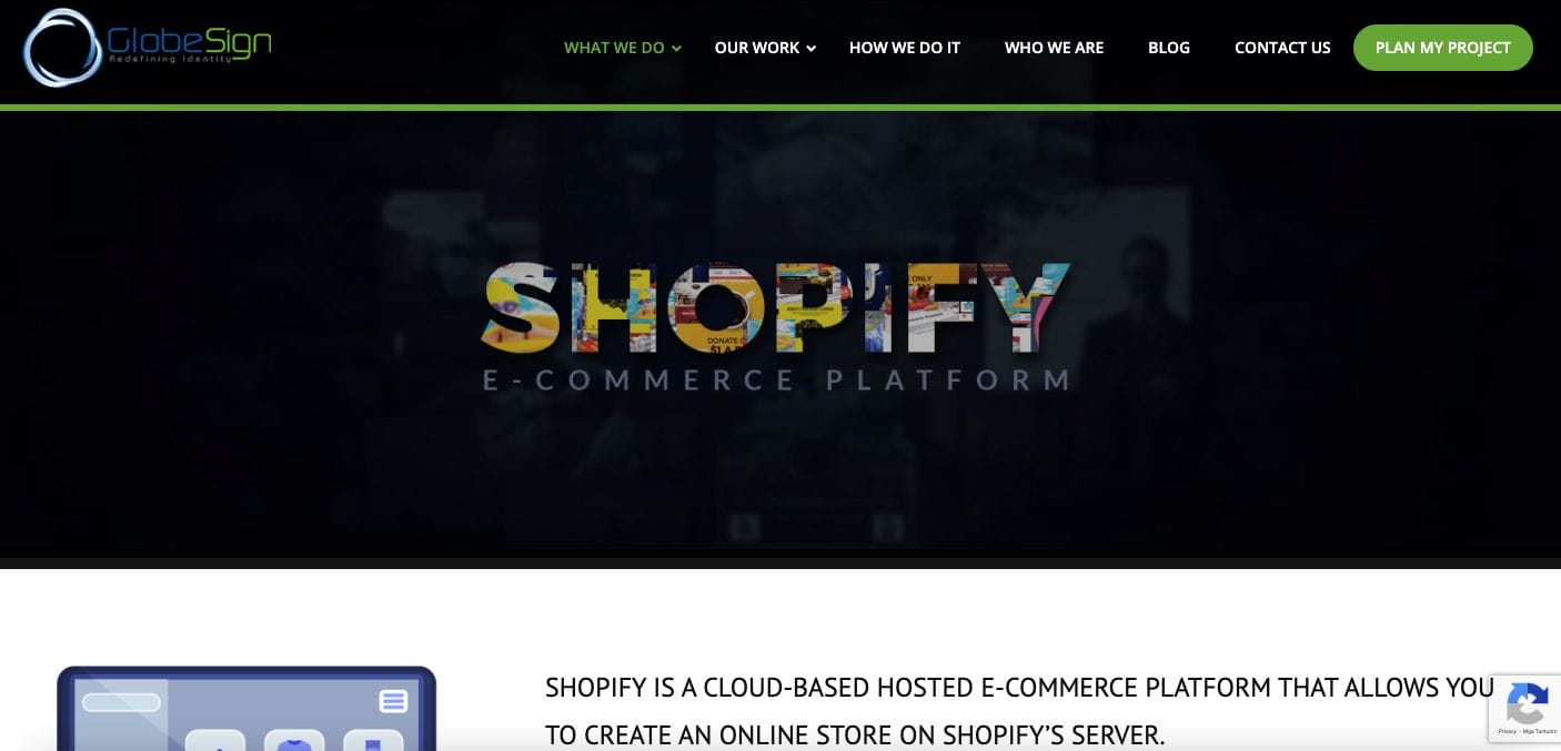 Globe Sign Shopify Experts Toronto