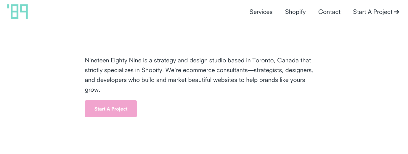 Nineteen Eighty-Nine Shopify