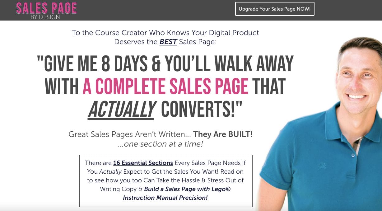 Sales Page by Design Landing Page Inspiration